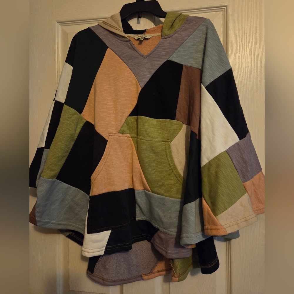 Patchwork Hooded Sweater